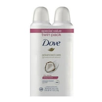 Dove Advanced Care Antiperspirant Deodorant Dry Spray Caring Coconut, 3.8 oz Twin Pack