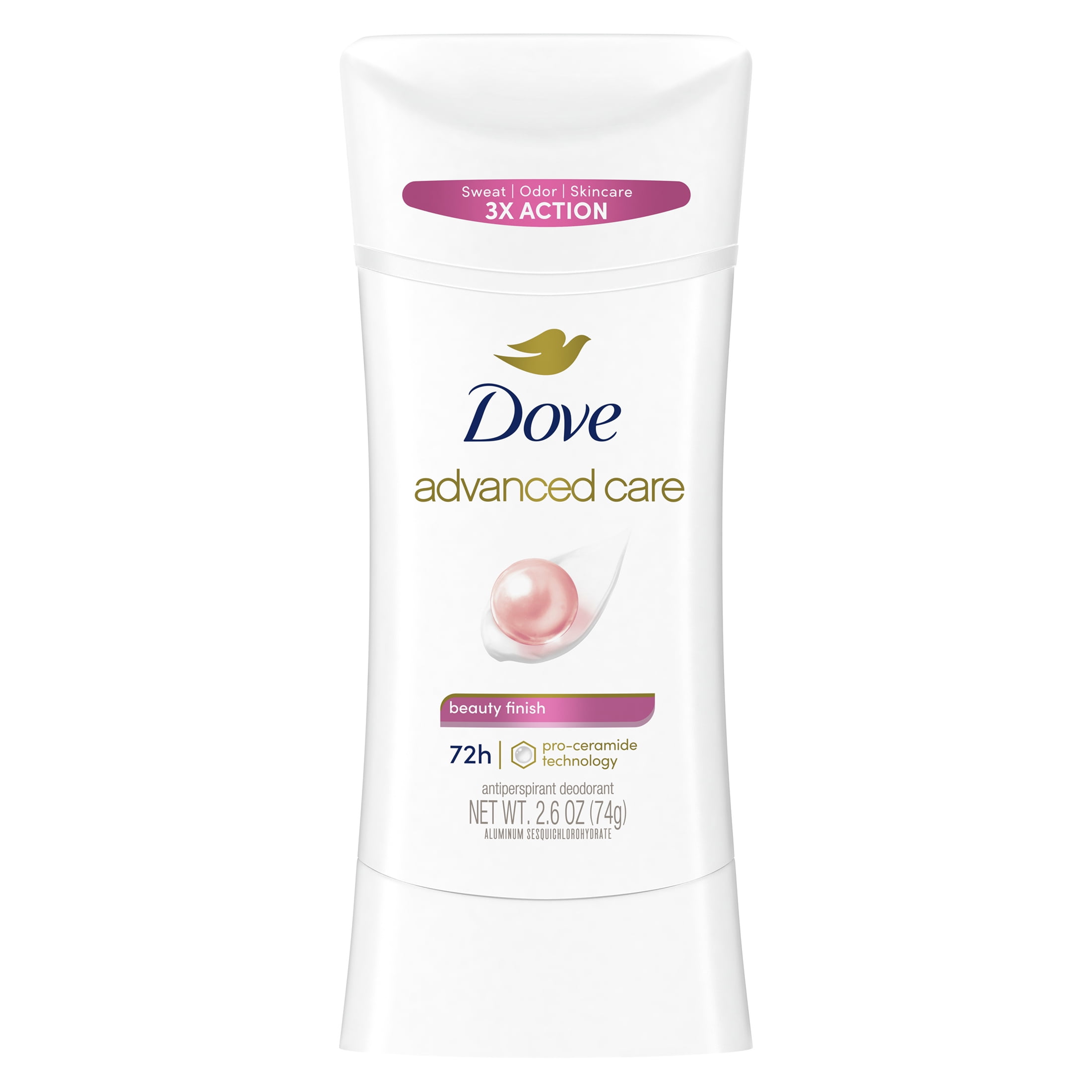 Dove Advanced Care Women's Antiperspirant Deodorant Stick Beauty Finish, 2.6 oz