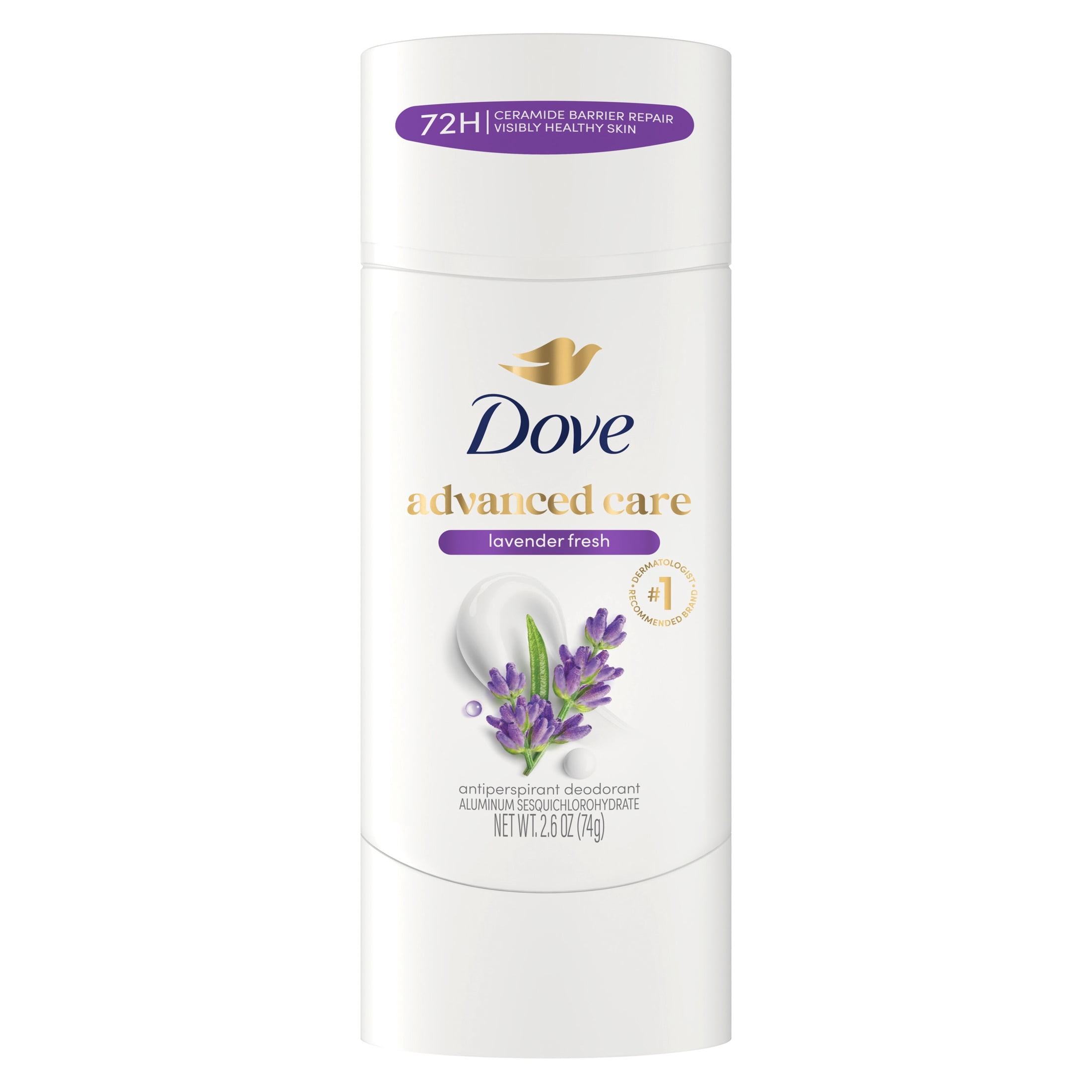 Dove Advanced Care Antiperspirant Deodorant For Women Lavender Fresh 72 Hour Sweat And Odor Protection ,2.6 oz