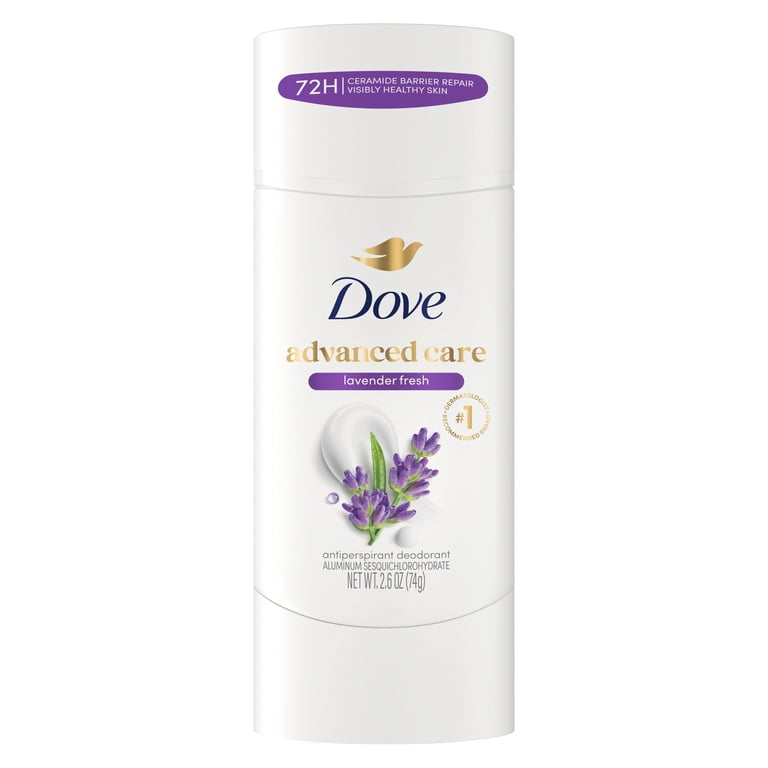 Dove Advanced Care Antiperspirant Deodorant For Women Lavender Fresh 72 Hour Sweat And Odor Protection, 2.6 oz