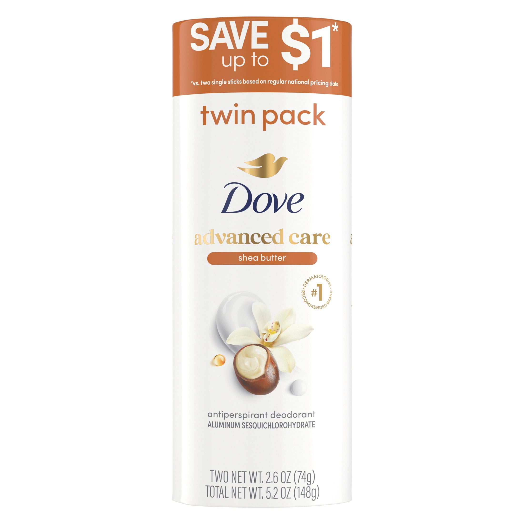 Dove Advanced Care Antiperspirant Deodorant Stick Shea Butter 72