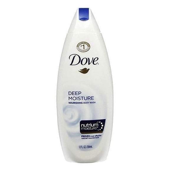 Dove All Day Moisturizing Body Wash, Deep Moisture 12 Oz, 2 Pack