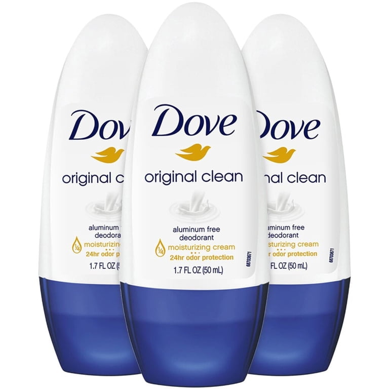 Dove Aluminum-Free Deodorant for Women, Original Clean Roll-On 3