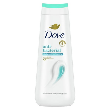 Dove Antibacterial Daily Use Body Wash for Women Protects from Dryness All Skin, 20 oz