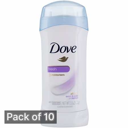 Dove Antiperspirant Deodorant, Fresh 2.6 Ounce - Pack of 10