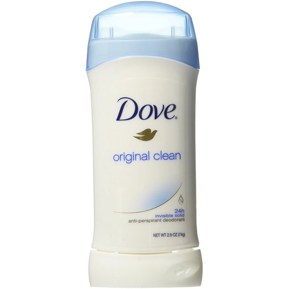 Dove Antiperspirant Deodorant Original Clean, Invisible Solid, 2.6 oz