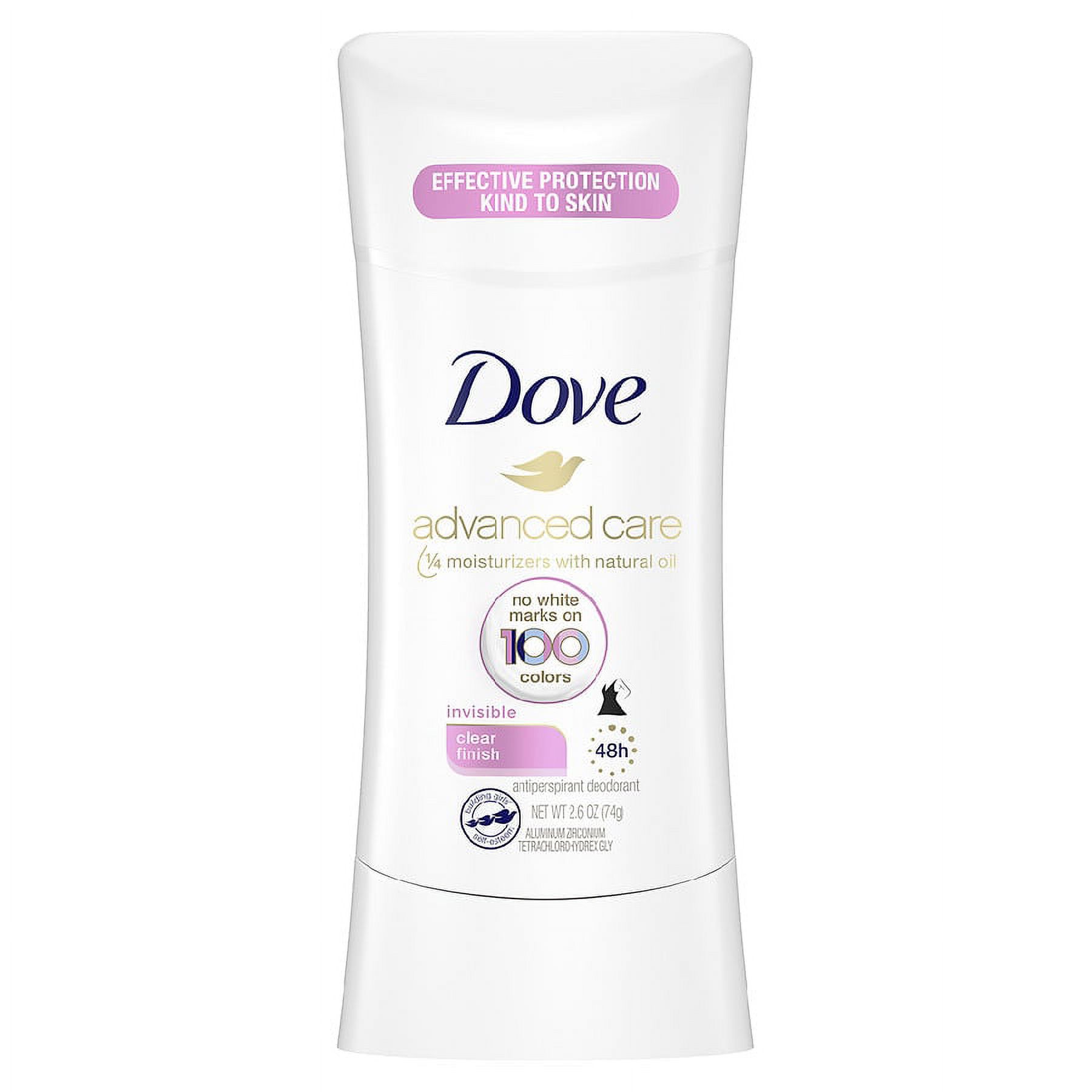 Dove Antiperspirant Deodorant Stick Clear Finish