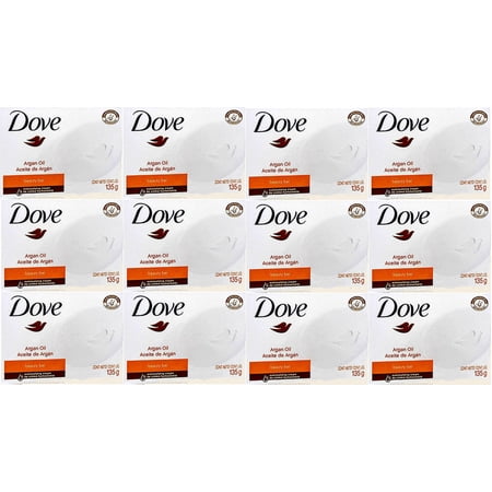 Dove Argan Oil Beauty Bar Soap, 4.75 Oz / 135 Gr (Pack of 12 Bars)
