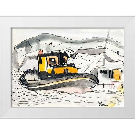 Dove, Arthur 14x11 White Modern Wood Framed Museum Art Print Titled - Study for The Bessie of New York