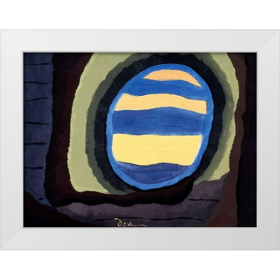 Dove, Arthur 32x25 White Modern Wood Framed Museum Art Print Titled - Out the Window