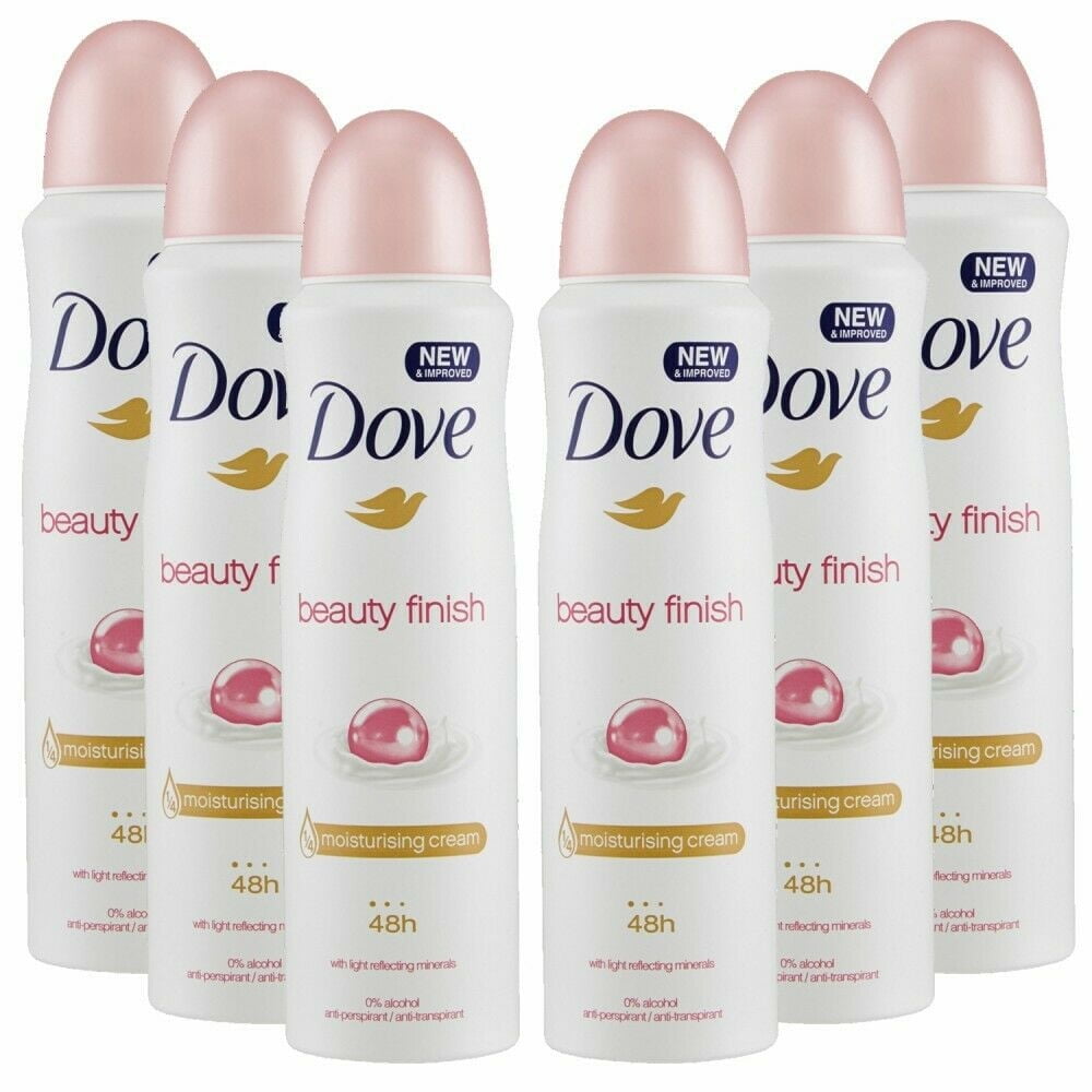 Dove BEAUTY FINISH Deodorant Body Spray 150ml 5.07 oz pack of 6