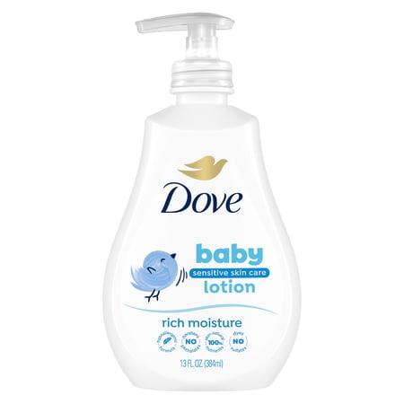 Baby Dove Sensitive Skin Care Body Lotion for Delicate Baby Skin Rich Moisture with 24-Hour Moisturizer 13 Fl oz