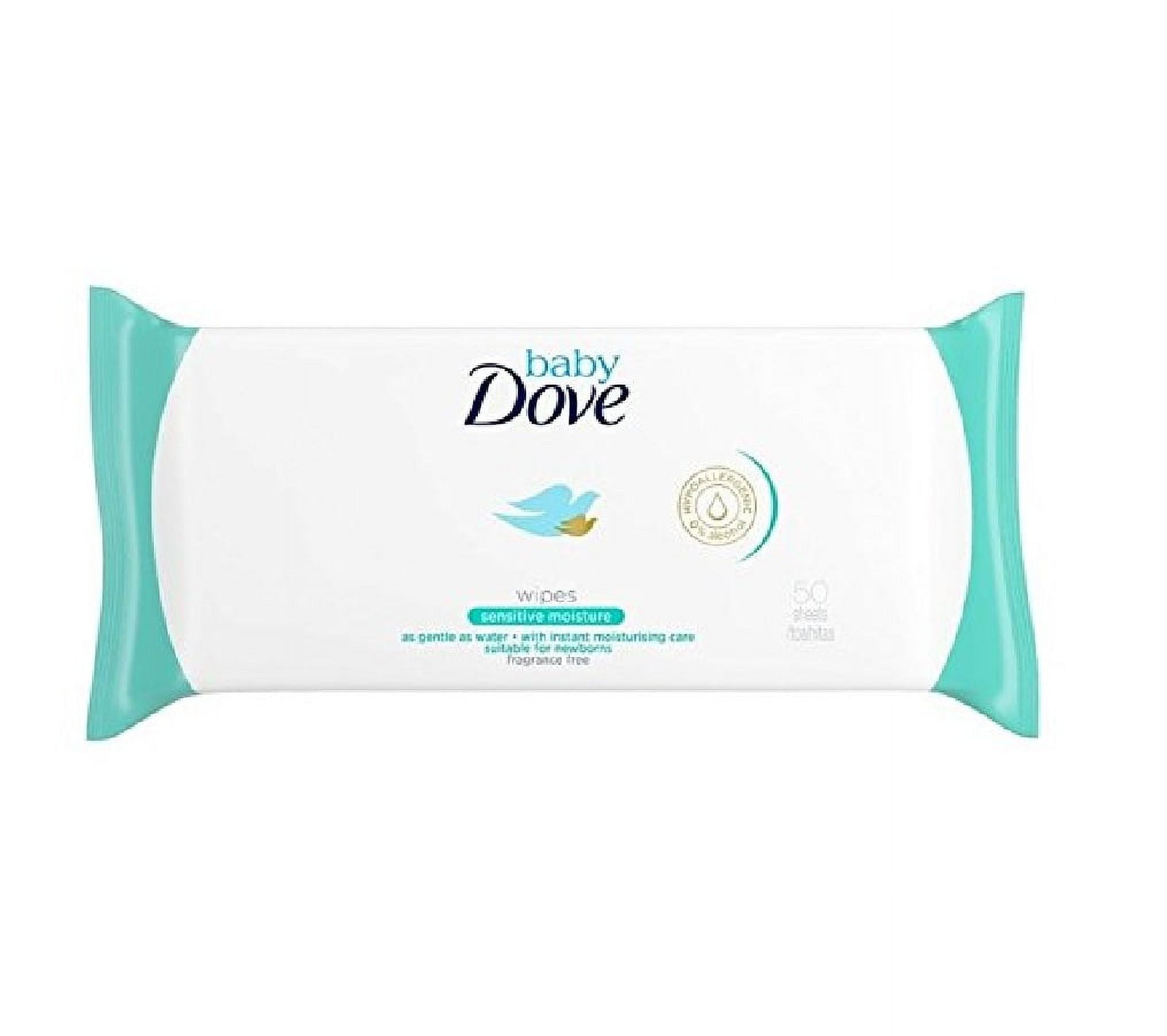 Dove Baby Wipes, Fragrance Free, Sensitive Moisture, As Gentle As Water