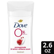 Dove Beauty 0% Aluminum Pomegranate Lemon Verbena Women's Deodorant Stick - 2.6oz
