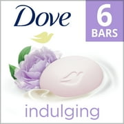 Dove Beauty Bar Gentle Skin Cleanser Indulging Sweet Cream More Moisturizing Than Bar Soap Moisturizing for Gentle Soft Skin Care 3.75 oz, 6 Bars