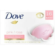 Dove Beauty Bar Soap, Pink, 3.75 Ounce Pack of 16
