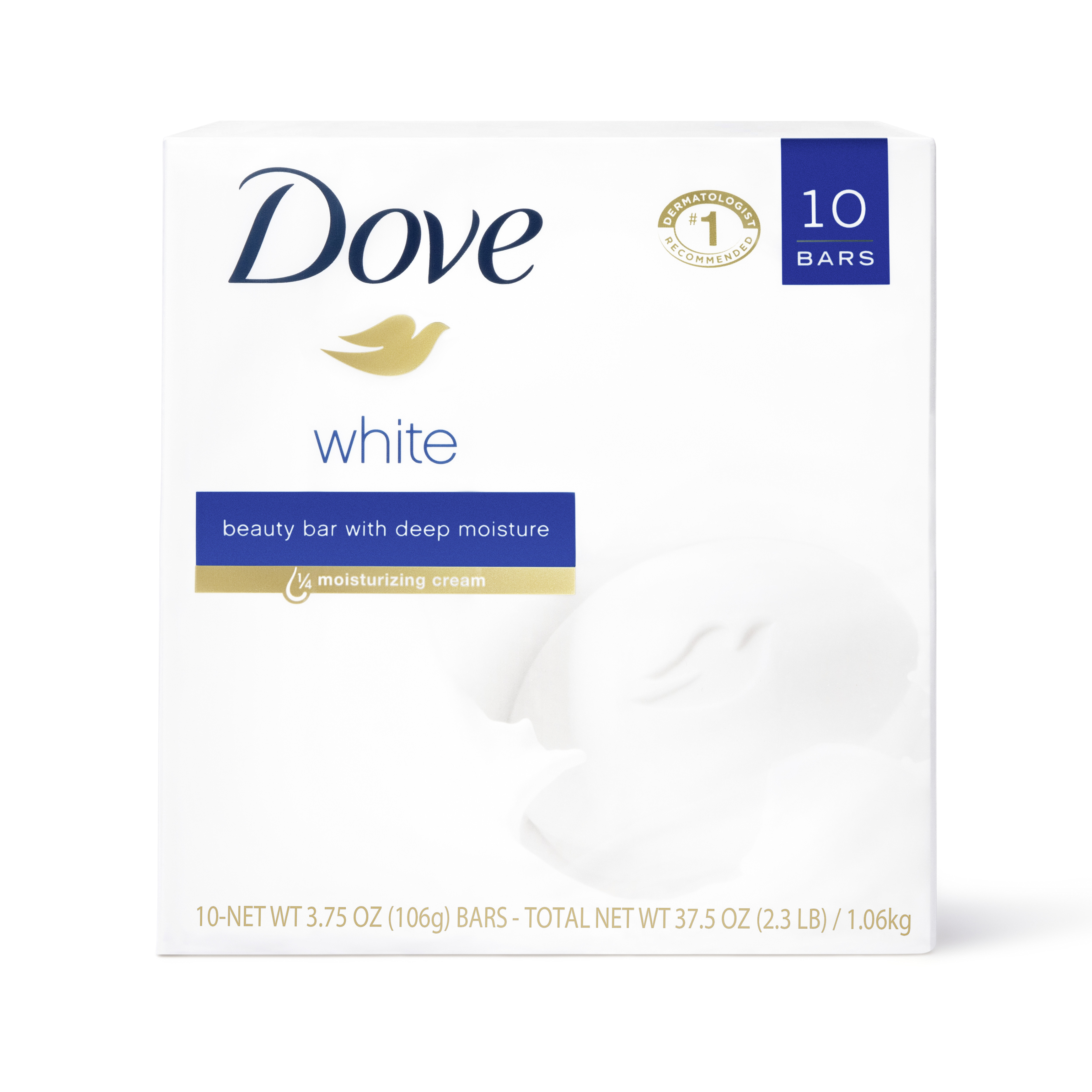 Dove Beauty Bar White 3.75 oz 10 Bars - image 1 of 9