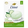 thumbnail image 1 of Dove Beauty Bar Soap For Refreshed Skin, Cool Moisture Cucumber & Green Tea Scent, Leaves Skin Refreshed, 3.75 oz 8 Bars, 1 of 10