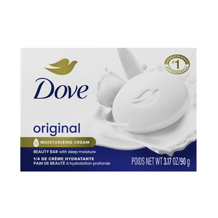 Dove Beauty Bar Women's Bath Soap Gentle Skin Cleanser Original, 3.17 oz