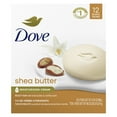 thumbnail image 1 of Dove Beauty Bar Women's Bath Soap Shea Butter, 3.75 oz 12 Bars, 1 of 12