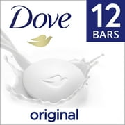 Dove Beauty Bar Women's Bath Soap Original Deep Moisturizing All Skin, 3.75 oz 12 Bars