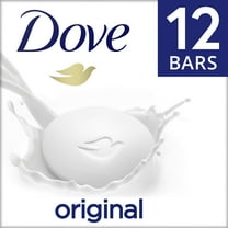 Dove Beauty Bar Women's Bath Soap Original Deep Moisturizing All Skin, 3.75 oz 12 Bars