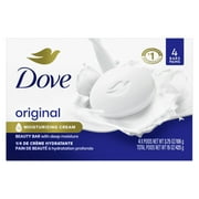 Dove Beauty Bar Women’s Bath Soap Original, 3.75 oz 4 Bars