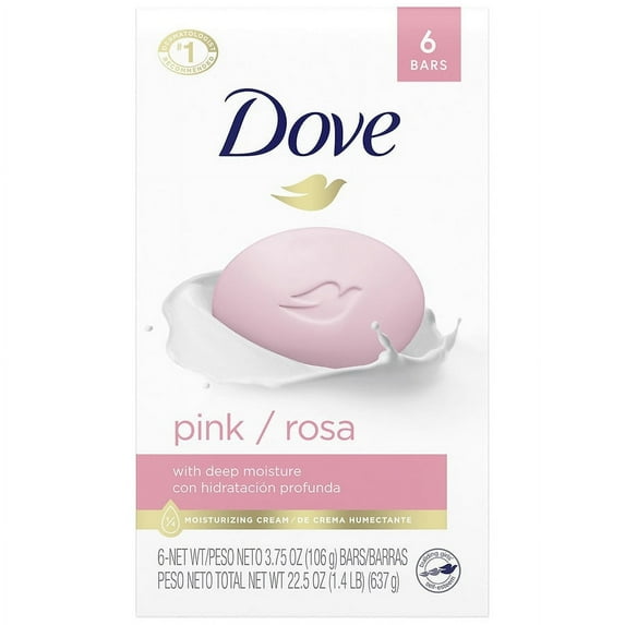 Dove Beauty Bars Pink3.75oz 6 ea Pack of 2