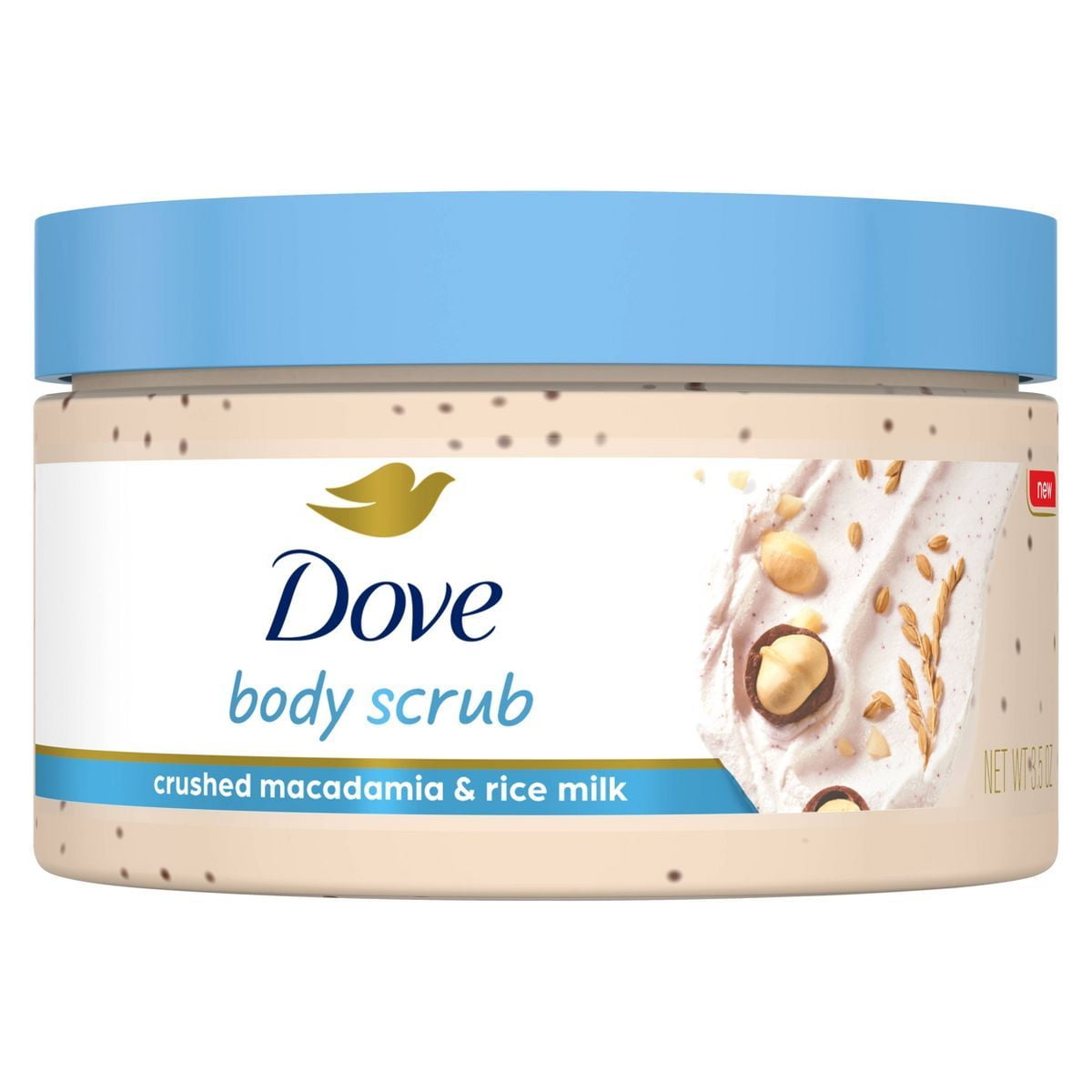 Dove Beauty Crushed Macadamia Rice Milk Mini Body Scrub - Trial Size ...