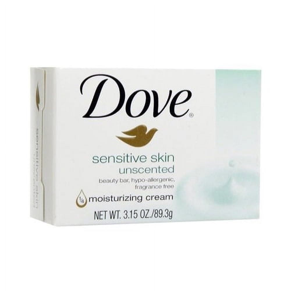 Dove Soap Beauty Bar, Sensitive Skin Unscented, 16-Pack. 25%  MoisturizingLotion & Cream. Hypo-Allergenic & Fragrance Free. Great for  Hands, Face