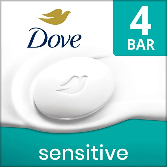 Dove Beauty Sensitive Skin Unscented Beauty Bar Soap - 4pk - 3.75oz each