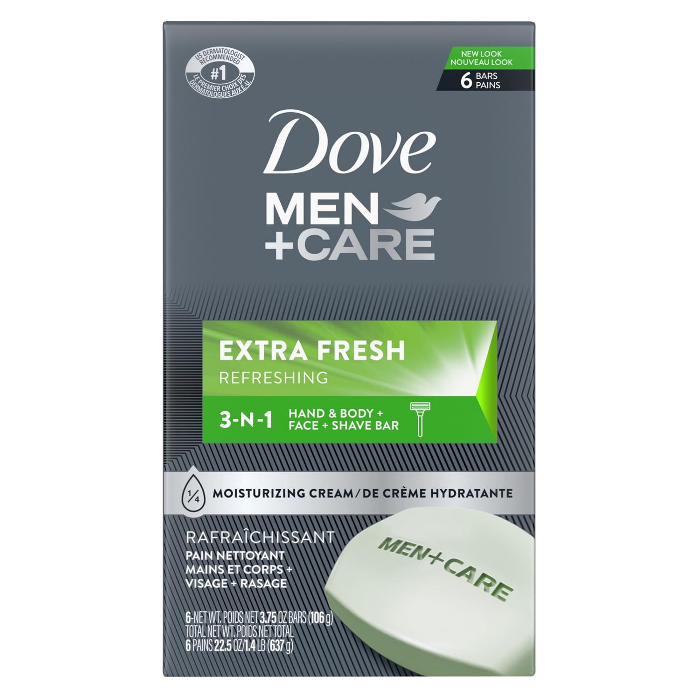 Dove Body & Face Bars Extra Fresh 6 pk