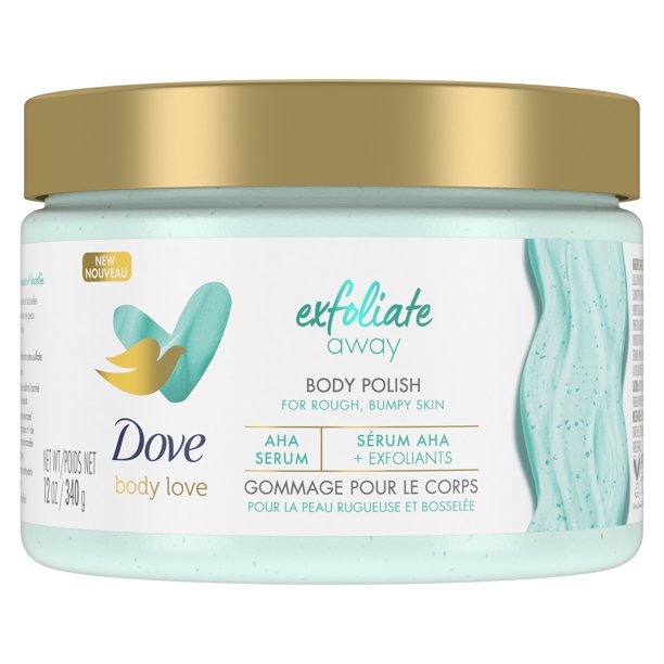 Dove Body Love Body Polish Exfoliate Away Body Scrub with AHAs, 12 oz