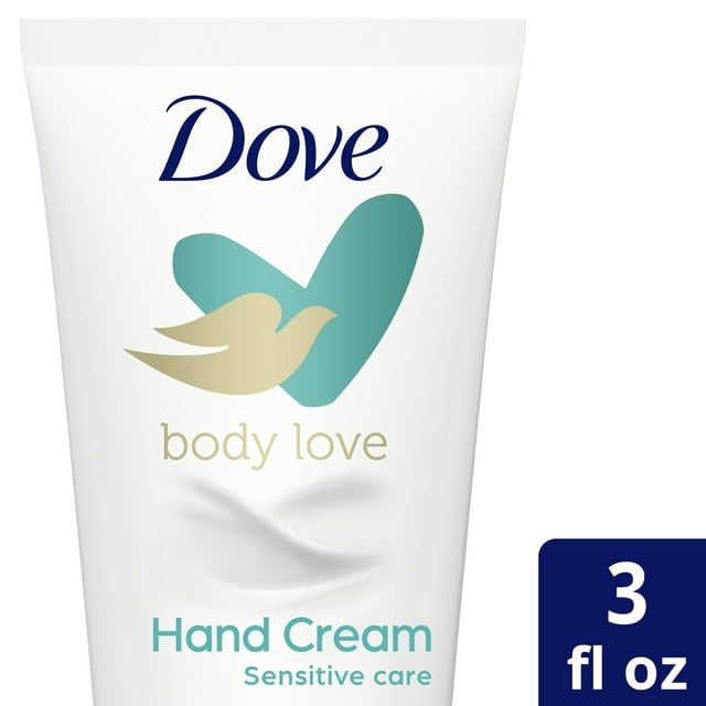 Dove Body Love Fragrance-Free Hand Cream for Rough or Dry Skin Sensitive Care Soothes and Comforts Skin 3 oz