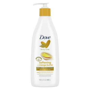 Dove Body Love Glowing Care Body Lotion For Women, Mango & Almond Butter Hydrates and Absorbs Quickly 13.5 oz
