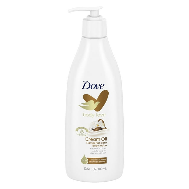 Dove Body Love Pampering Care Non Greasy Body Lotion Cream Oil, 13.5 fl