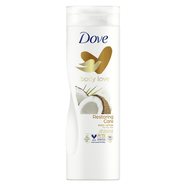 Dove Body Love Restoring Care Body Lotion for Dry Skin with Coconut Oil