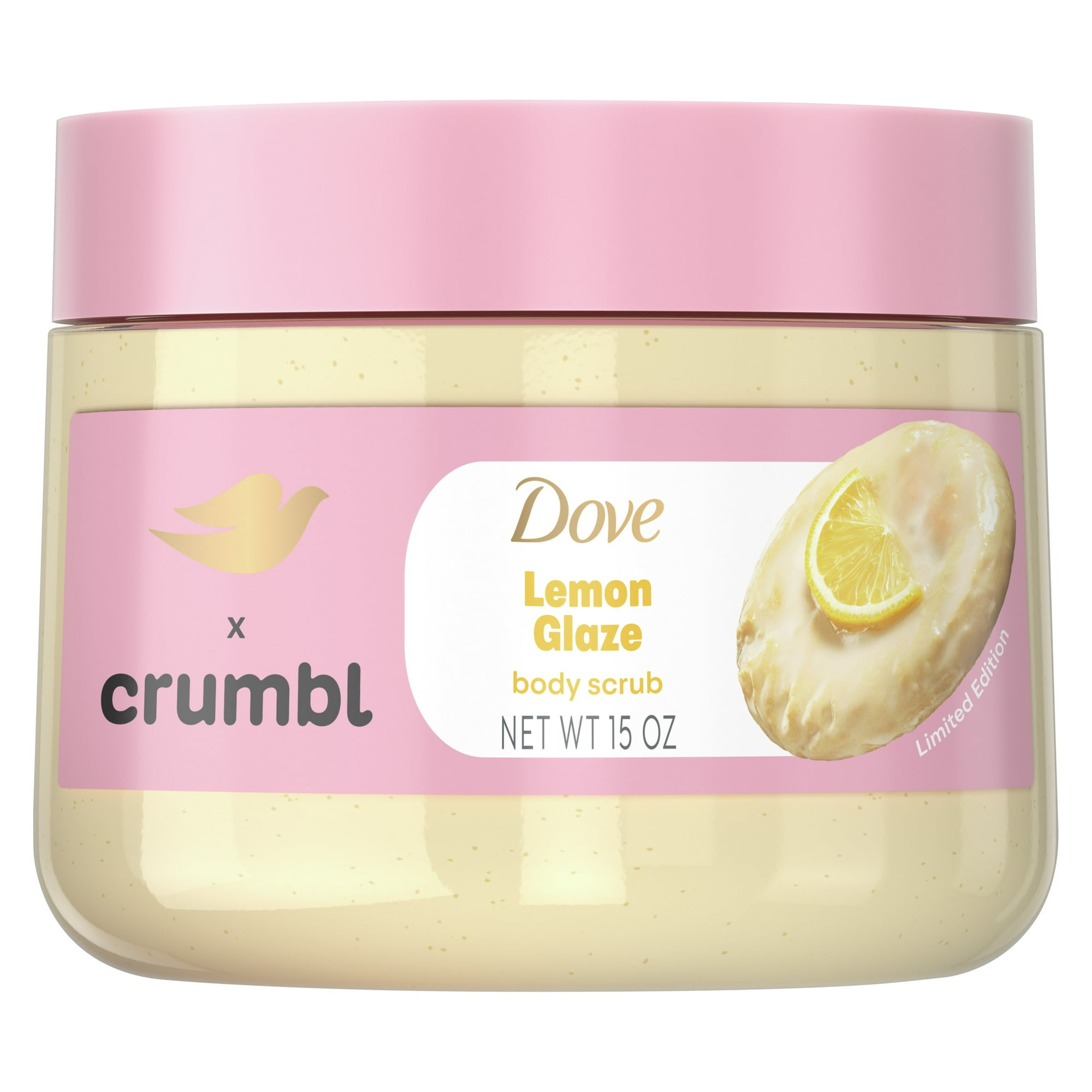 Dove Crumbl Exfoliating Body Scrub Lemon Cookie, 15 oz