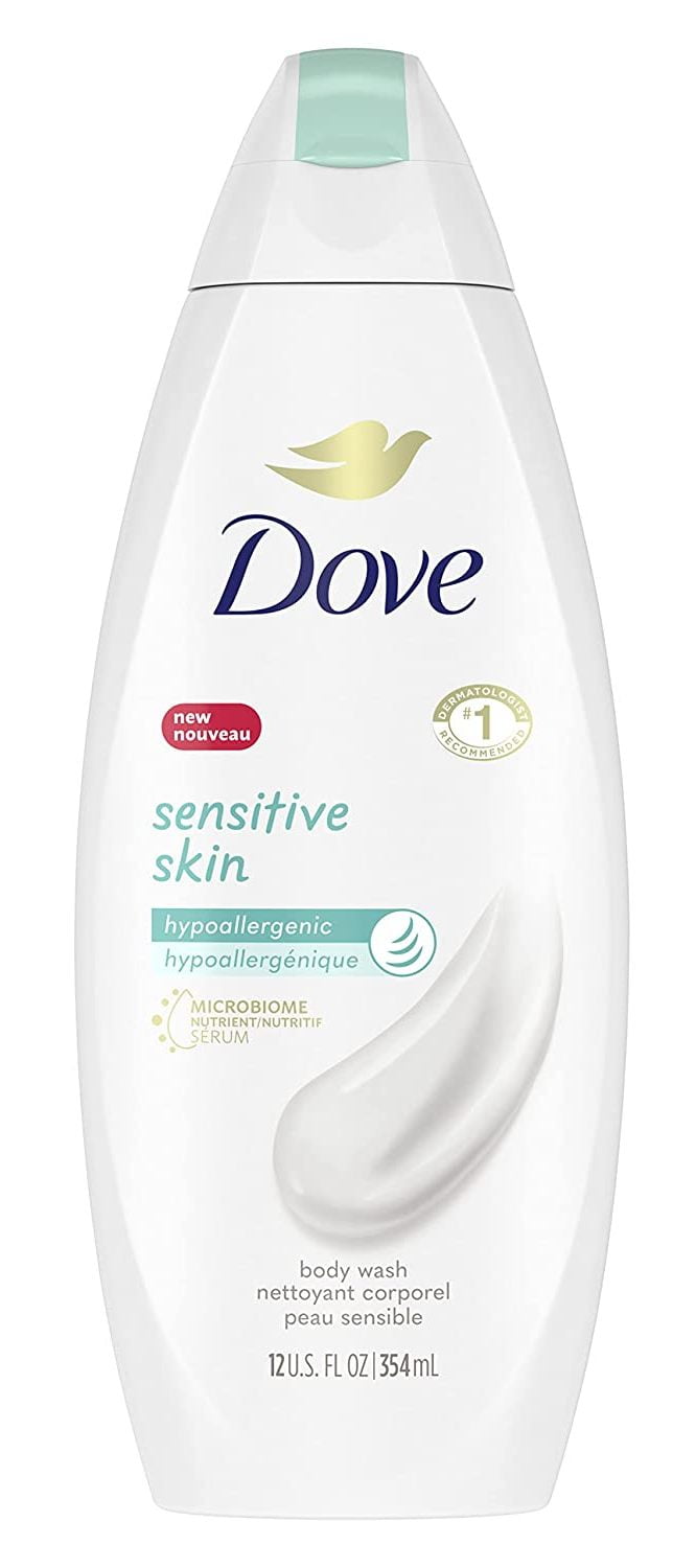 Dove Body Wash 12oz Sensitive Skin Hypoallergenic (Pack of 3)