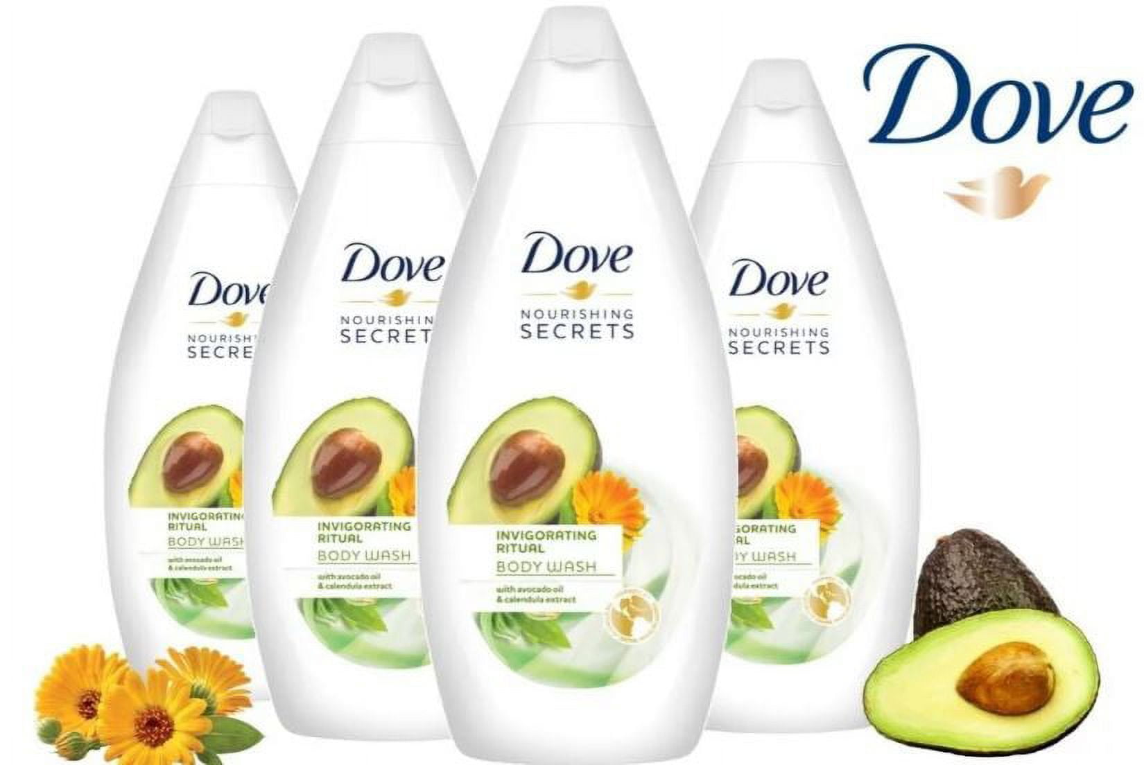 Dove Body Wash Avocado 500 ml/16.9 oz Invigorating Ritual 4 Pack