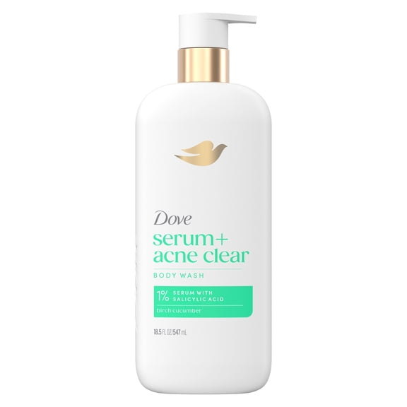 (4 pack) Dove Body Wash Clears & Helps Prevent Acne Acne Clear 1% ...