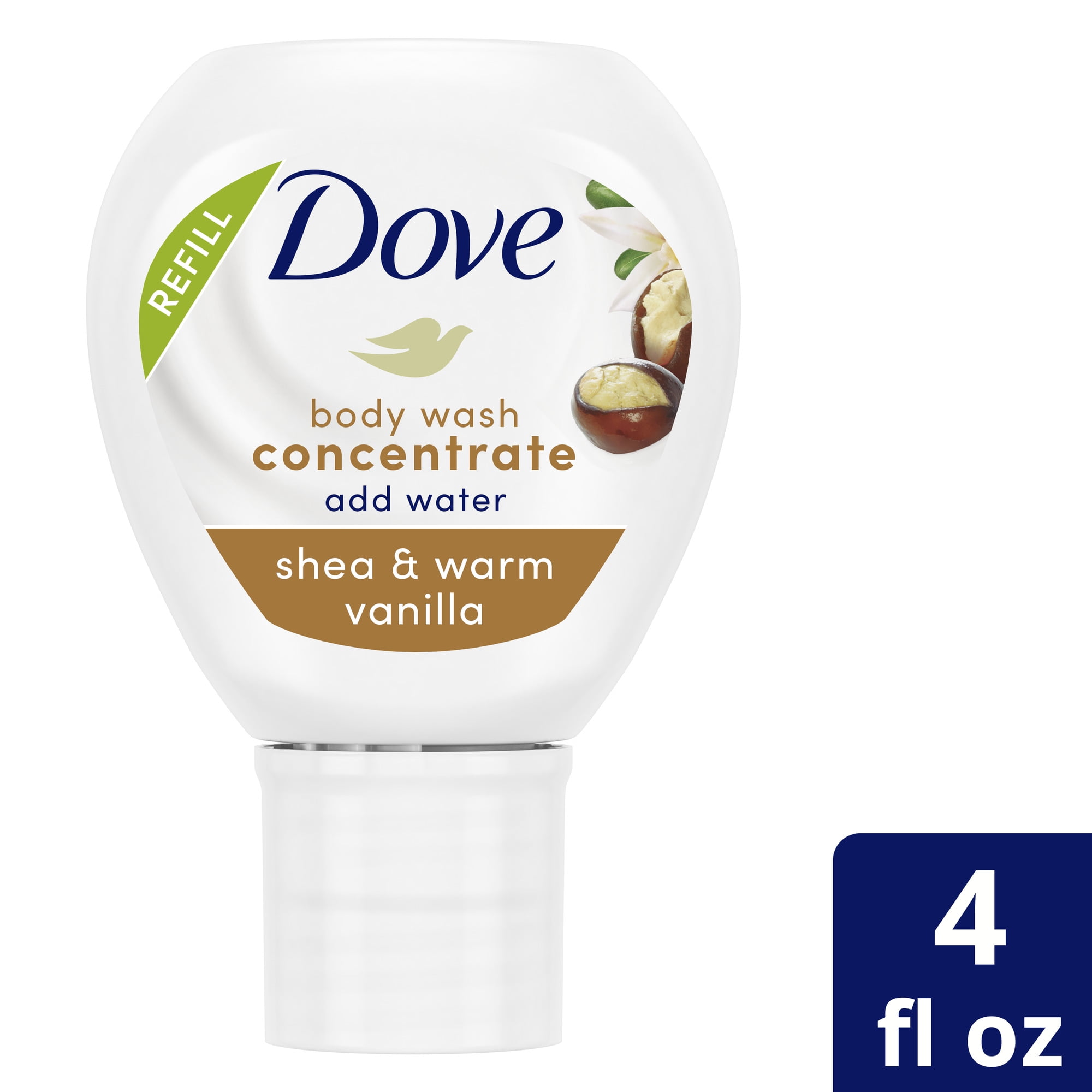 Dove Body Wash Concentrate Refill Shea & Warm Vanilla Body Wash Refill for use with Dove