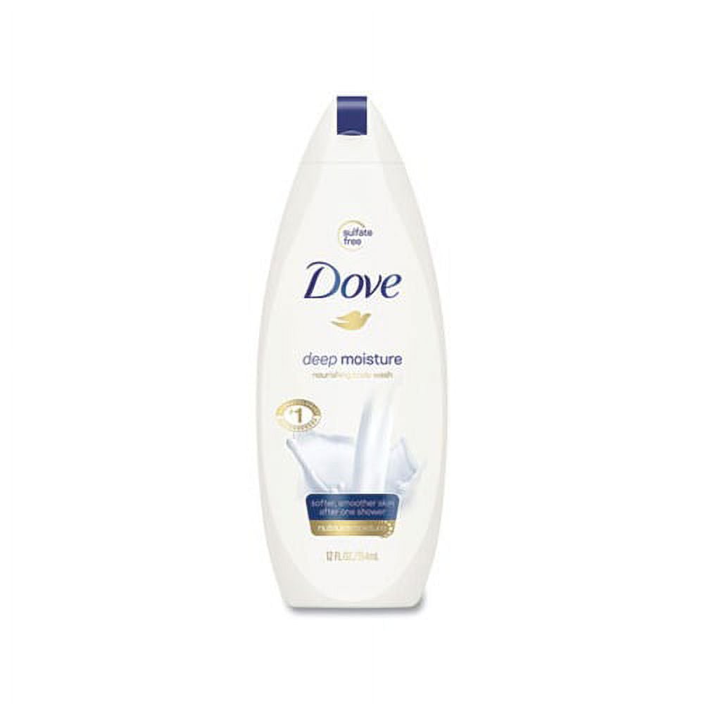 Dove Body Wash Deep Moisture 12 oz Bottle, 6/Carton