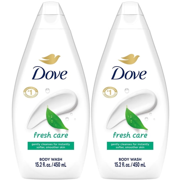 Dove Body Wash Fresh Care 2-Pack  Revitalizing & Moisturizing Cleanser for Smooth, Soft Skin, 15.2 Oz Ea