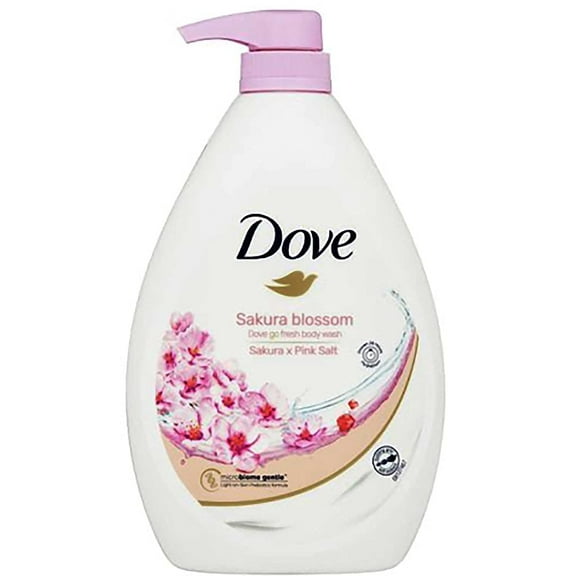 Dove Body Wash Go Fresh Sakura Blossom with Pink Salt, 33.8 Ounce Pump