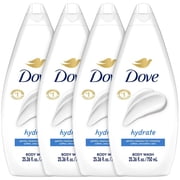 Dove Body Wash, Hydrate, Value-Size 4-Pack Moisturizing Cleanser for Smooth, Soft Skin, 25.36 Oz Ea
