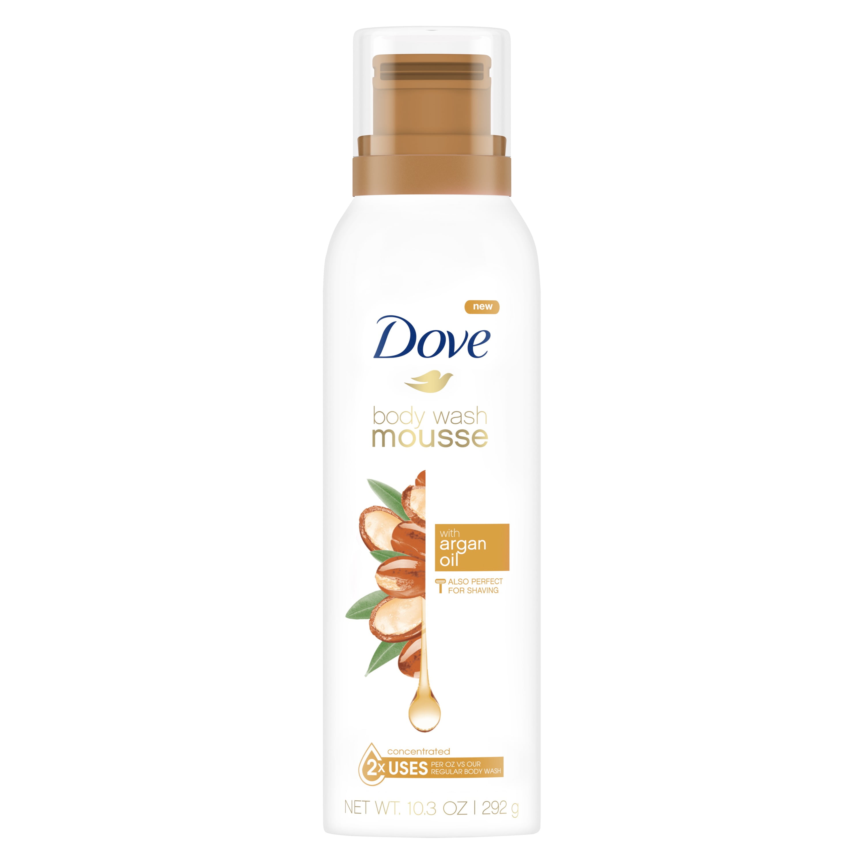 Dove Body Wash Mousse with Argan Oil, 10.3 Oz.