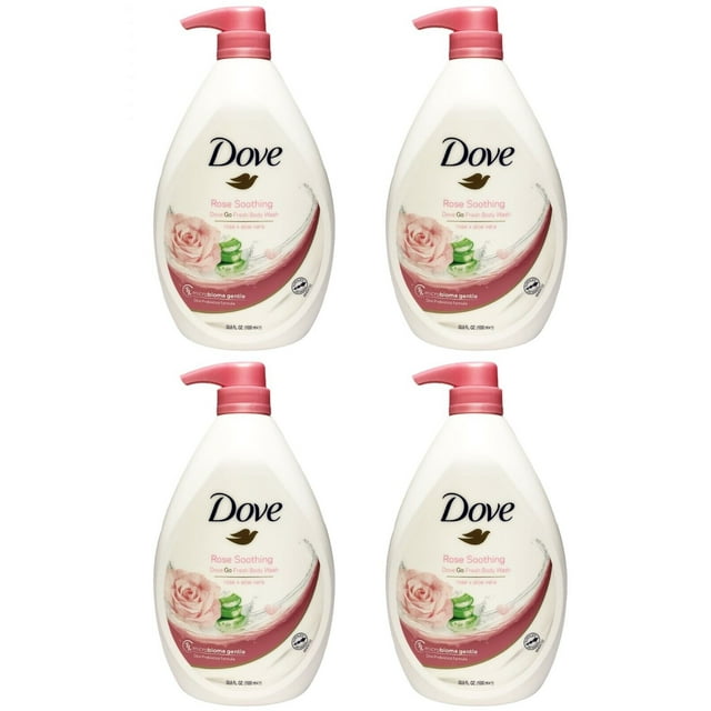 Dove Body Wash Rose Deeply Nourishing W/Pump Rose Soothing Hand Wash