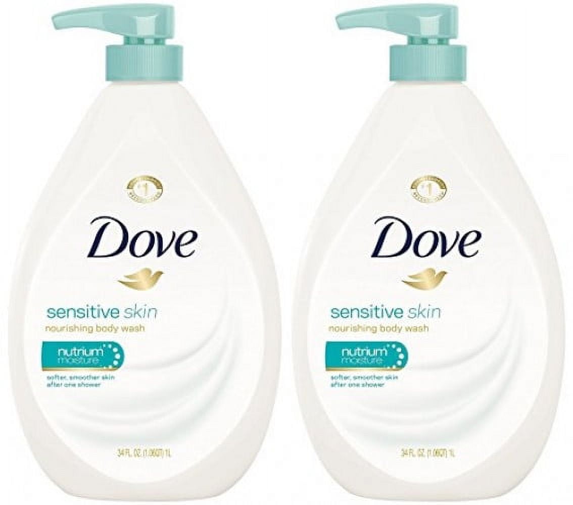 Dove Body Wash Sensitive Skin Pump 34 Ounce (Pack of 2)
