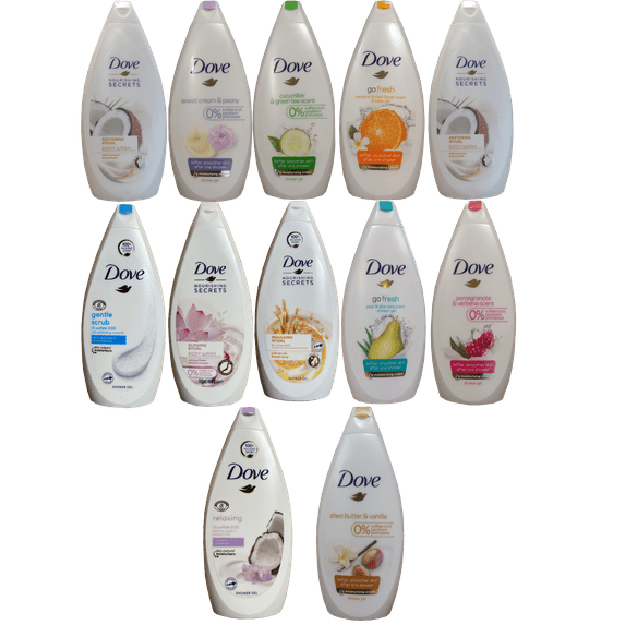 Dove Body Wash Shower Gel 16.9 Oz Flavor:Assorted Size:Pack of 6